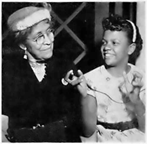 "By spelling 'antidisestablishmentarianism,' 12-year-old Gloria Lockerman of Baltimore, won $8,000 on the $64,000 Question TV Show and gets okay from her grandmother, Mrs. Bertha key, to try for $16,000." (Jet Magazine, Sept. 1, 1955)